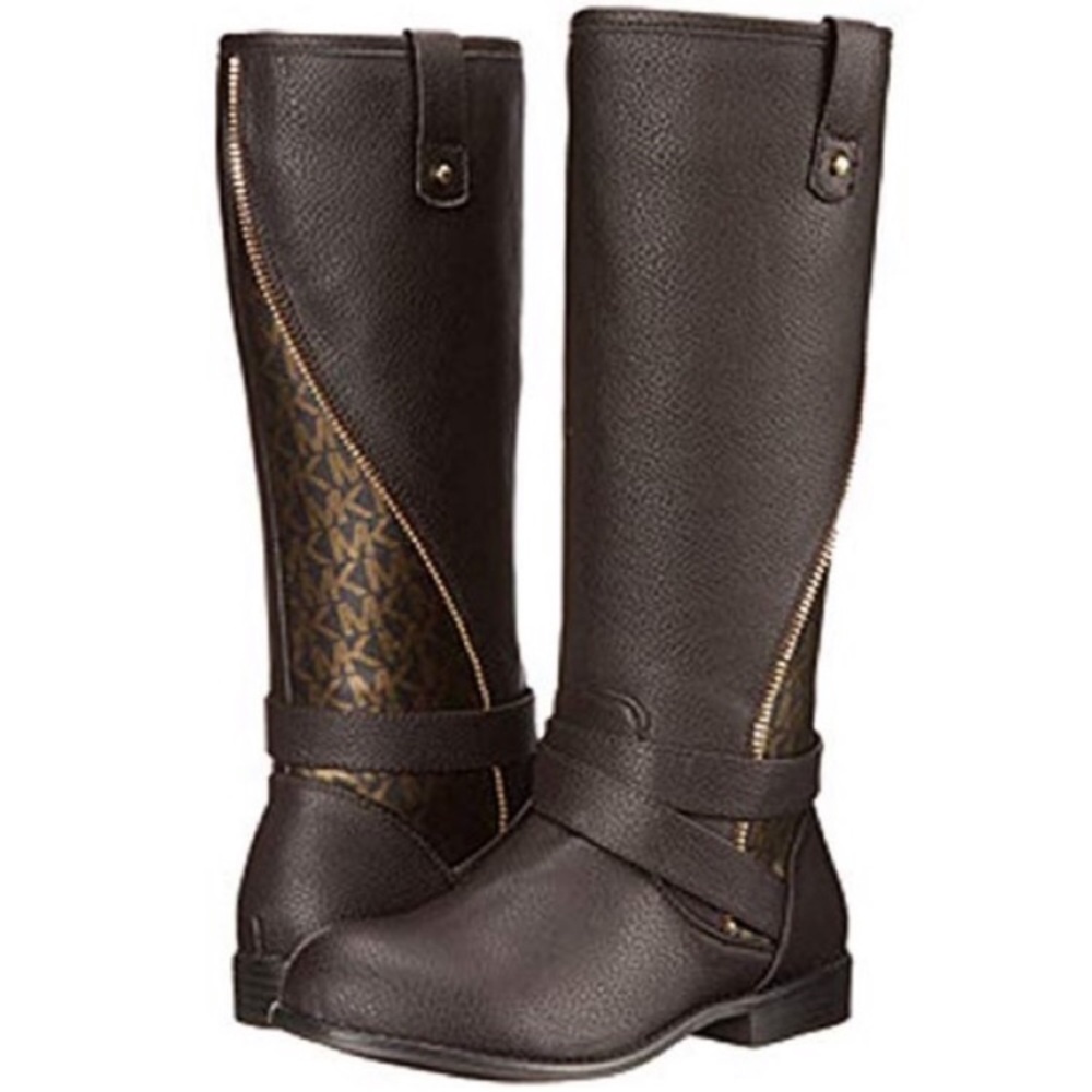 Michael Kors Emma Clare Riding Boots 5 Brown Tall